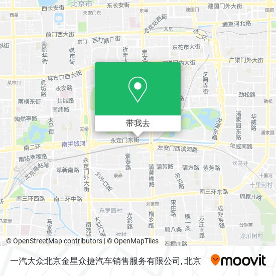 一汽大众北京金星众捷汽车销售服务有限公司地图