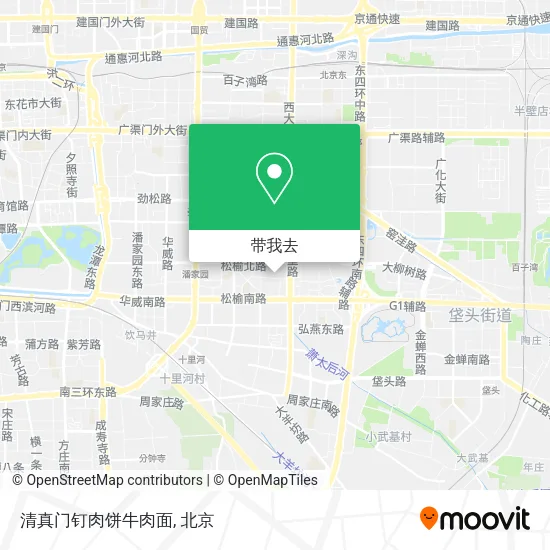 清真门钉肉饼牛肉面地图