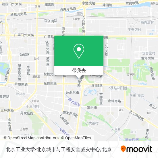北京工业大学-北京城市与工程安全减灾中心地图