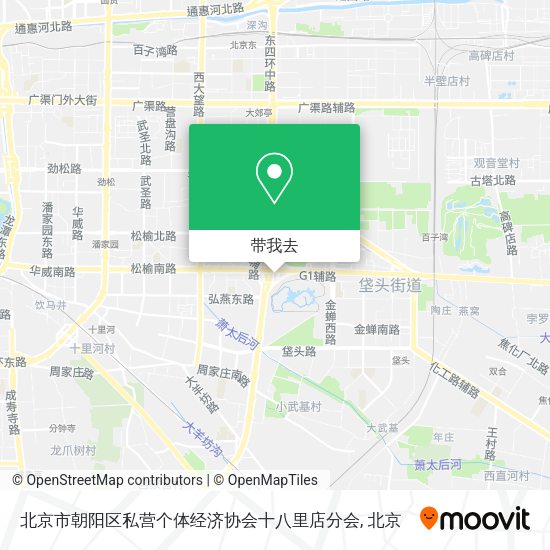 北京市朝阳区私营个体经济协会十八里店分会地图