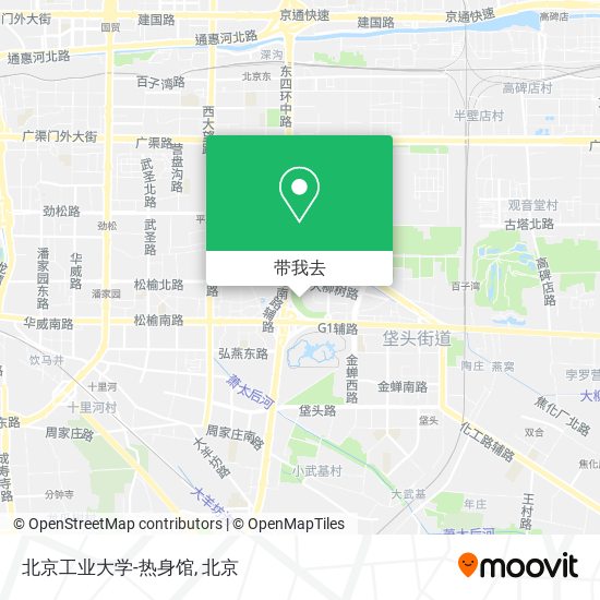 北京工业大学-热身馆地图