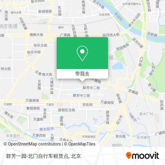 群芳一园-北门自行车租赁点地图