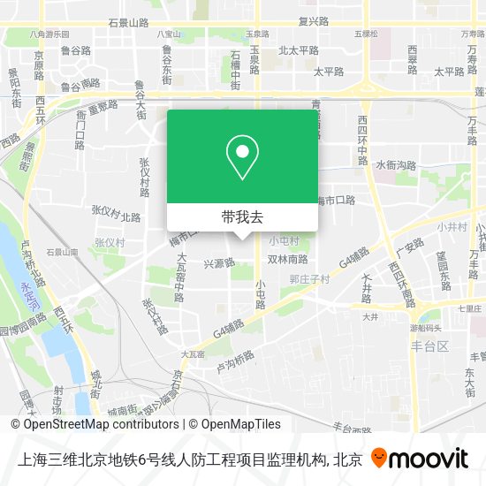 上海三维北京地铁6号线人防工程项目监理机构地图