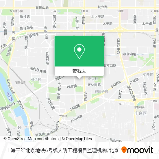 上海三维北京地铁6号线人防工程项目监理机构地图