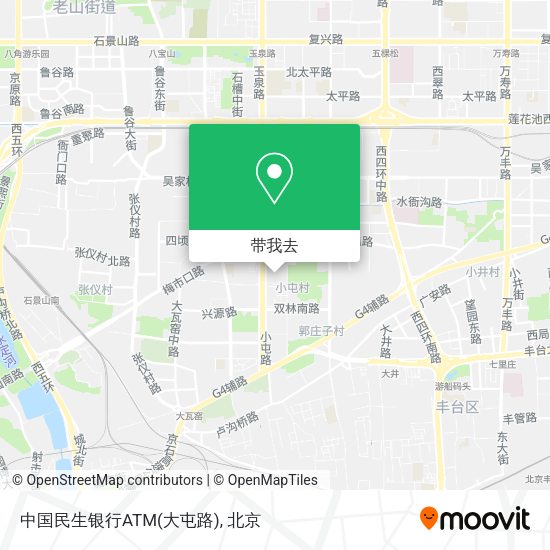 中国民生银行ATM(大屯路)地图