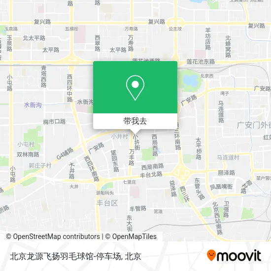 北京龙源飞扬羽毛球馆-停车场地图