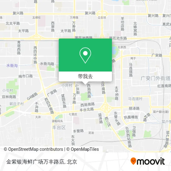 金紫银海鲜广场万丰路店地图