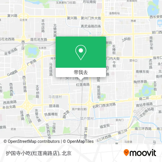 护国寺小吃(红莲南路店)地图