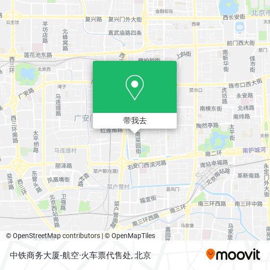 中铁商务大厦-航空·火车票代售处地图
