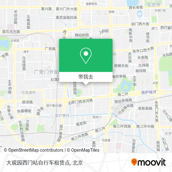 大观园西门站自行车租赁点地图