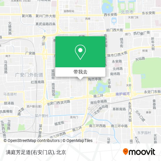 满庭芳足道(右安门店)地图
