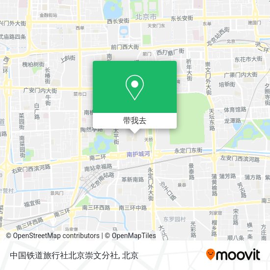 中国铁道旅行社北京崇文分社地图
