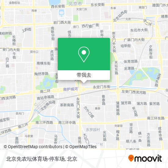 北京先农坛体育场-停车场地图