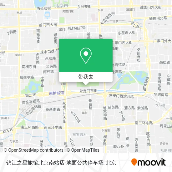 锦江之星旅馆北京南站店-地面公共停车场地图