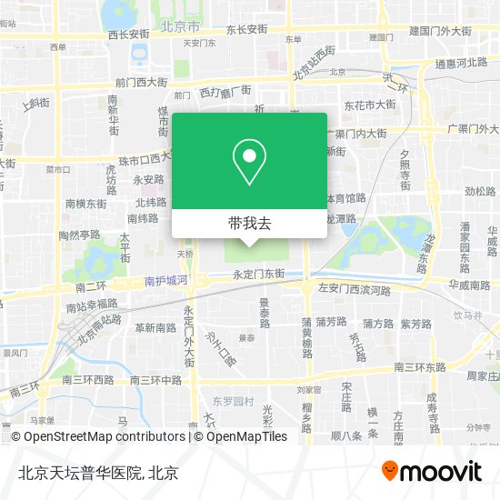 北京天坛普华医院地图