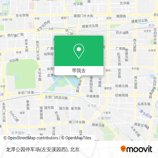 龙潭公园停车场(左安溪园西)地图