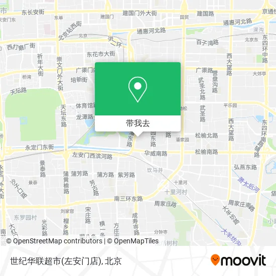 世纪华联超市(左安门店)地图