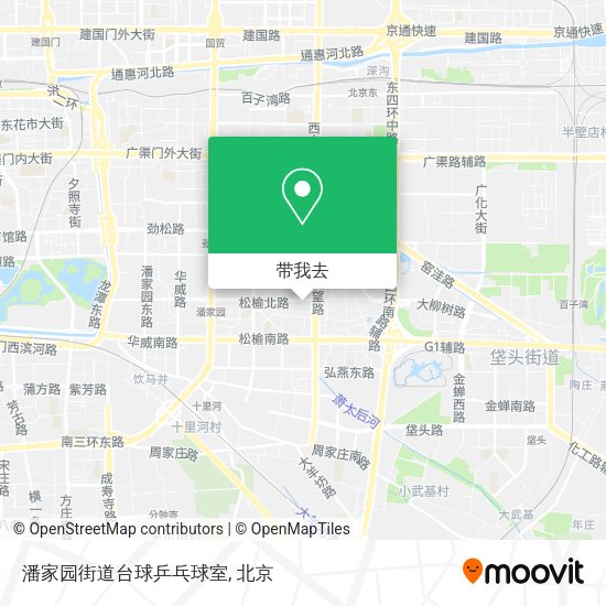 潘家园街道台球乒乓球室地图