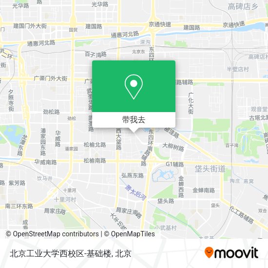北京工业大学西校区-基础楼地图