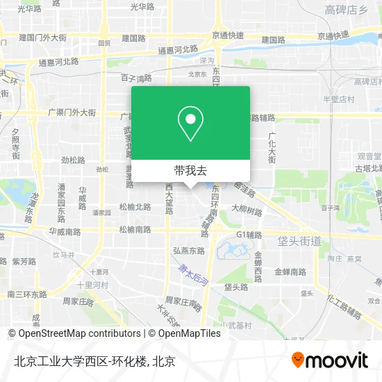 北京工业大学西区-环化楼地图