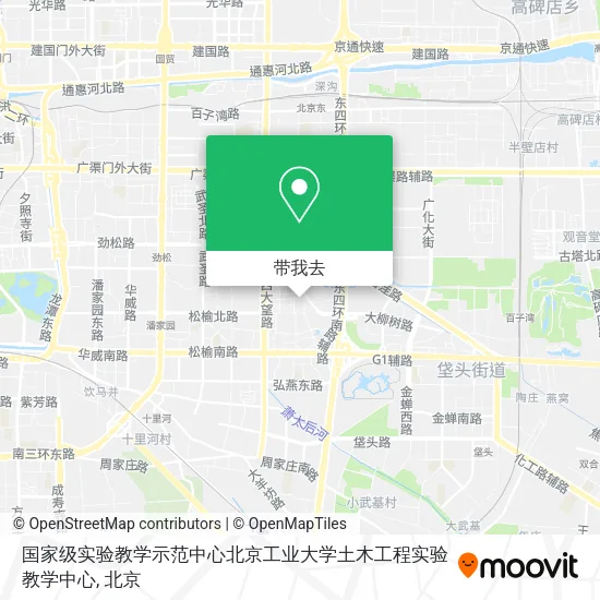 国家级实验教学示范中心北京工业大学土木工程实验教学中心地图