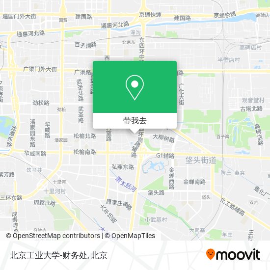 北京工业大学-财务处地图