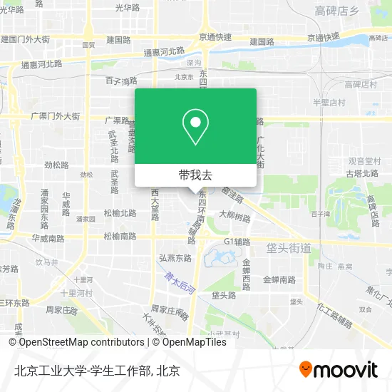 北京工业大学-学生工作部地图
