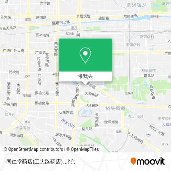 同仁堂药店(工大路药店)地图