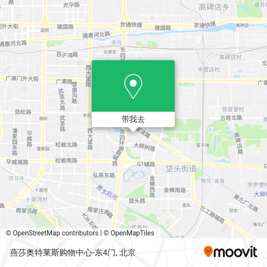 燕莎奥特莱斯购物中心-东4门地图