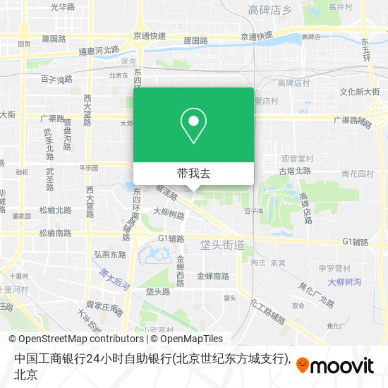 中国工商银行24小时自助银行(北京世纪东方城支行)地图