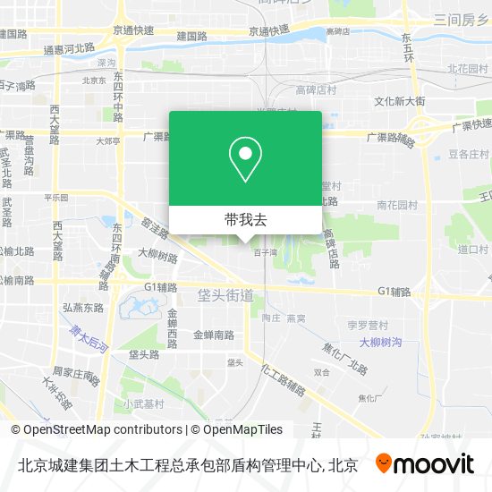 北京城建集团土木工程总承包部盾构管理中心地图