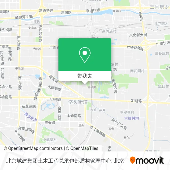 北京城建集团土木工程总承包部盾构管理中心地图