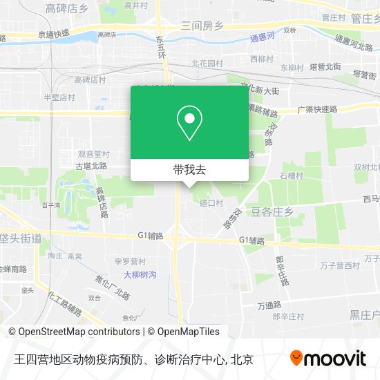 王四营地区动物疫病预防、诊断治疗中心地图