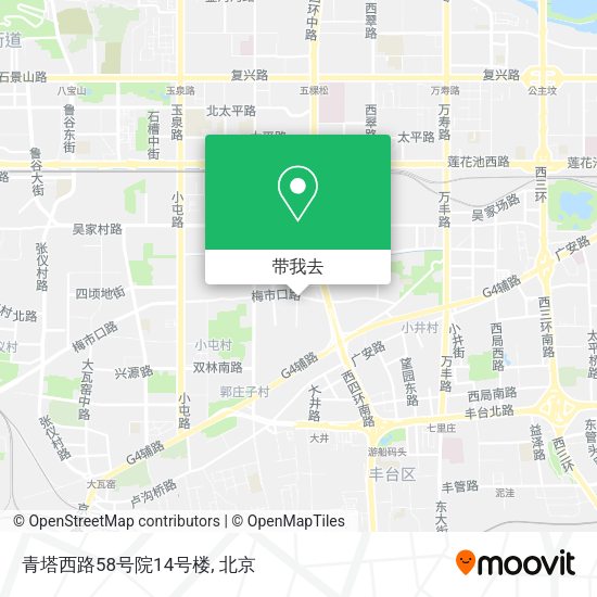 青塔西路58号院14号楼地图