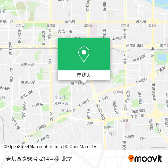 青塔西路58号院14号楼地图