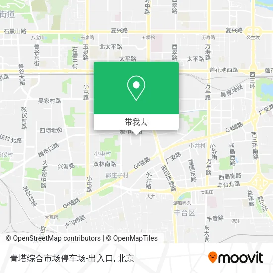 青塔综合市场停车场-出入口地图