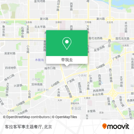 客拉客军事主题餐厅地图