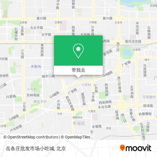 岳各庄批发市场小吃城地图