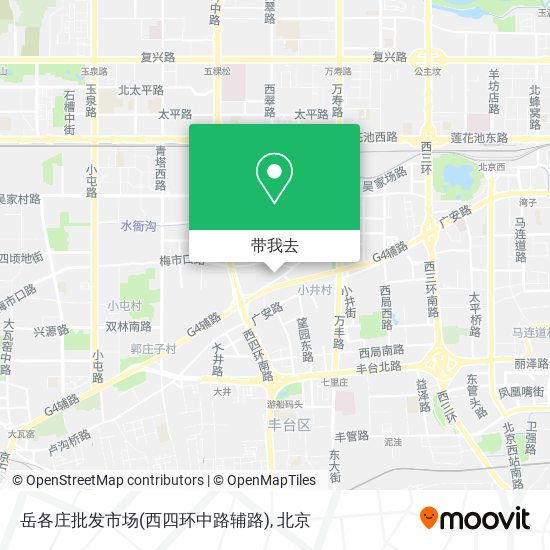 岳各庄批发市场(西四环中路辅路)地图
