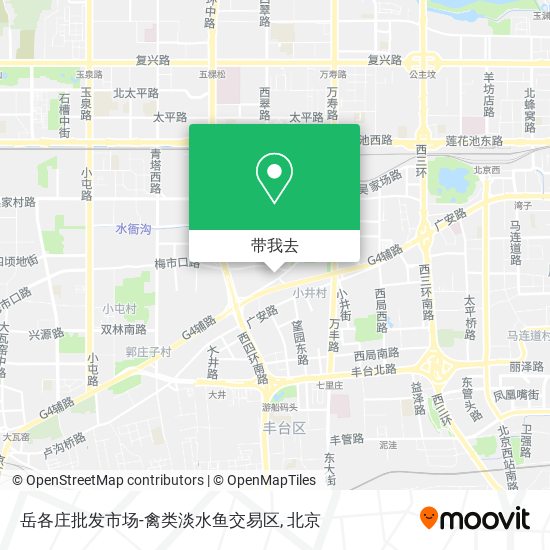 岳各庄批发市场-禽类淡水鱼交易区地图