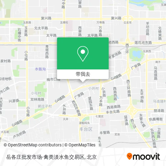 岳各庄批发市场-禽类淡水鱼交易区地图