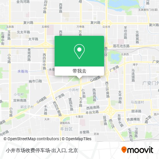 小井市场收费停车场-出入口地图