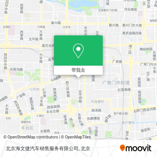 北京海文捷汽车销售服务有限公司地图