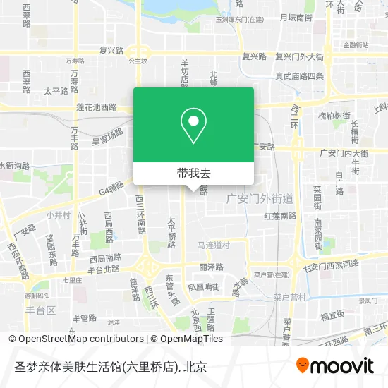 圣梦亲体美肤生活馆(六里桥店)地图