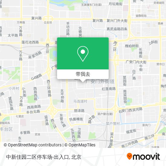 中新佳园二区停车场-出入口地图