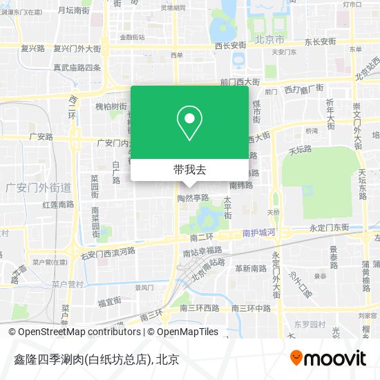 鑫隆四季涮肉(白纸坊总店)地图