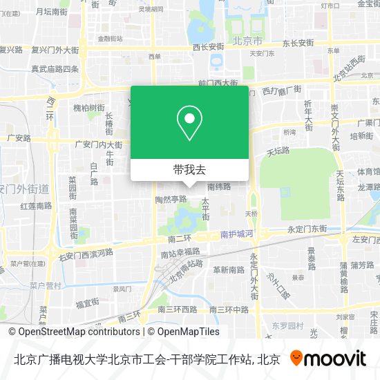 北京广播电视大学北京市工会-干部学院工作站地图