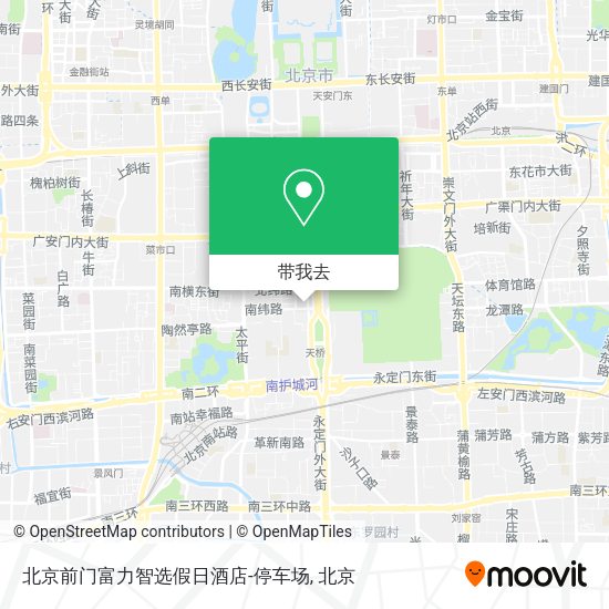 北京前门富力智选假日酒店-停车场地图