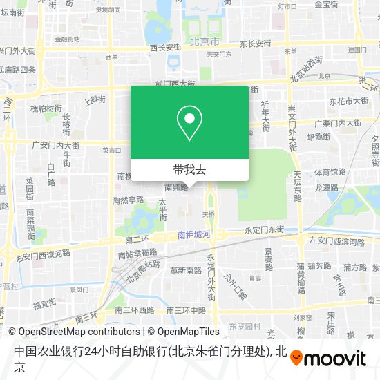 中国农业银行24小时自助银行(北京朱雀门分理处)地图