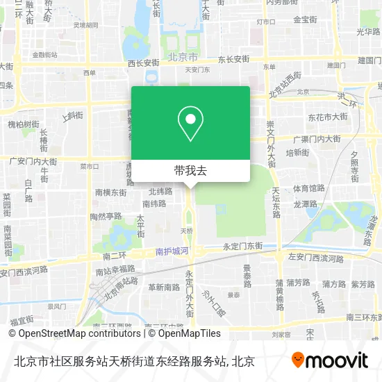 北京市社区服务站天桥街道东经路服务站地图